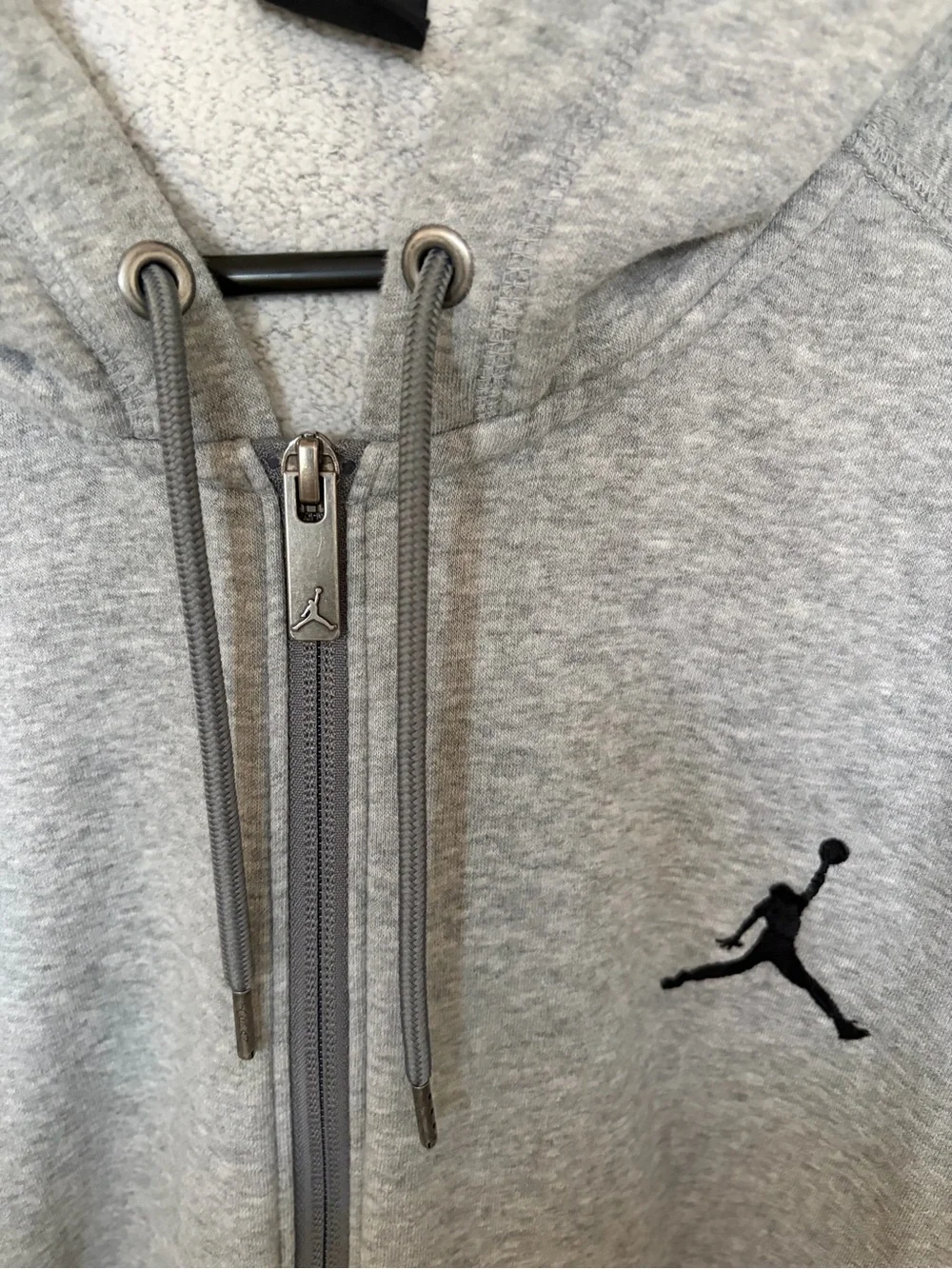 Nike Air Jordan Men's Large Jumpman Full Zip Fleece Hoodie Gray XXL
